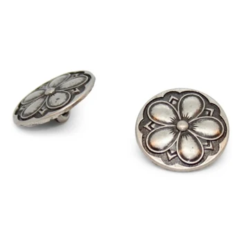 Tin knap 20,5mm m/øje BLOMST